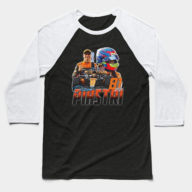 Oscar Piastri Retro Baseball T-Shirt by lavonneroberson